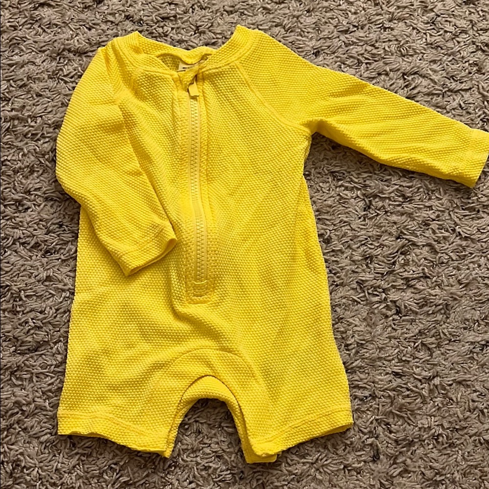 Old Navy Yellow One Piece Swimwear with Vibrant Design